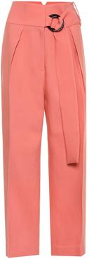 Hayes high-rise wool and silk pants