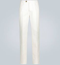 Relaxed-fit cotton-twill pants