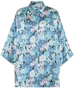 Vareuse floral silk shirt
