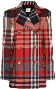 The Clara checked wool-blend coat