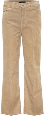Alexa high-rise cropped corduroy jeans
