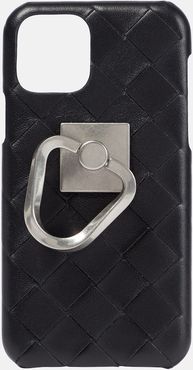 Intrecciato leather iPhone 11 Pro case