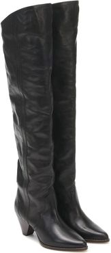 Remko leather over-the-knee boots