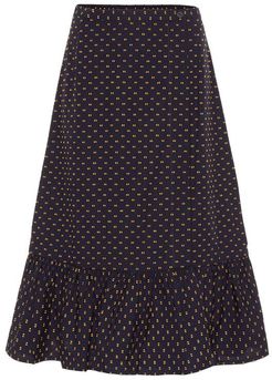 Shakira cotton-poplin wrap skirt