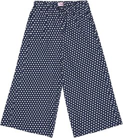 Polka-dot cotton pants