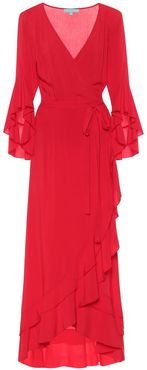 Cheryl ruffle wrap maxi dress