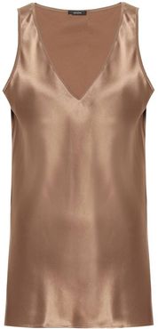 Belva silk-satin tank top