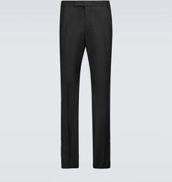 Slim-fit pants with ankle zippers