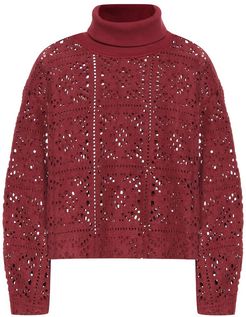 Lace turtleneck sweater