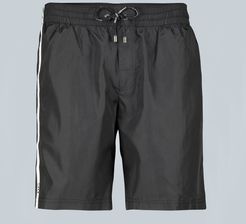 Technical fabric swim shorts