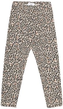 Leopard-print stretch-cotton leggings