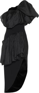 Attentive Ruffle crÃªpe midi dress