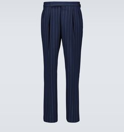 Relaxed-fit pinstriped pants