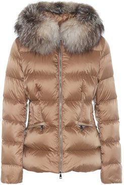 Fur-trimmed down jacket