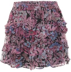 Benica floral chiffon miniskirt