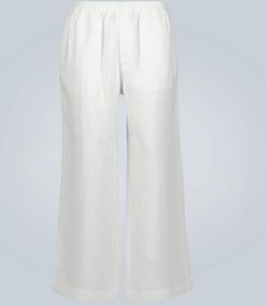 Linen wide-leg pants