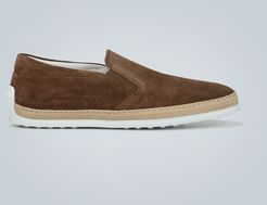 Slip-on suede shoes