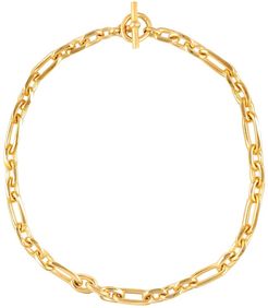 18kt gold-plated watch chain necklace