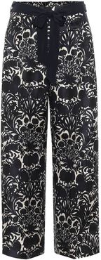 Cavour silk-satin straight pants