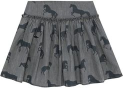 Cotton chambray skirt