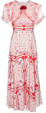 Printed silk crÃªpe de chine dress