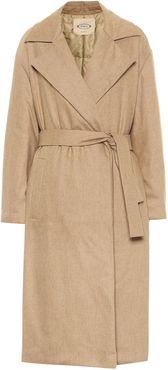 Stretch-wool trench coat