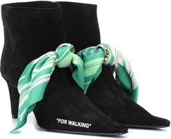 "For Walking" suede ankle boots