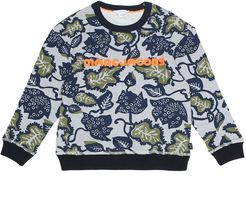 Printed cotton-blend sweatshirt