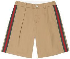Stretch-cotton gabardine shorts