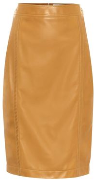 Leather pencil skirt