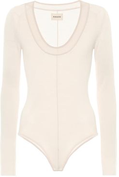 Clover stretch-wool bodysuit