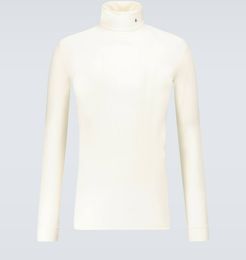 R-embroidered turtleneck sweater