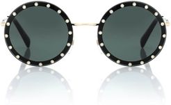 embellished round sunglasses