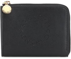 Logo faux leather wallet