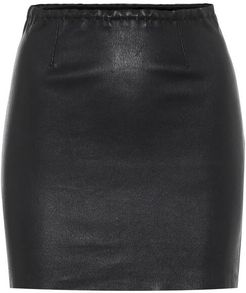 Rita leather miniskirt