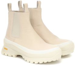 Leather platform Chelsea boots