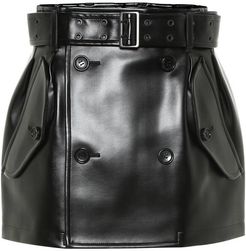 Faux leather miniskirt