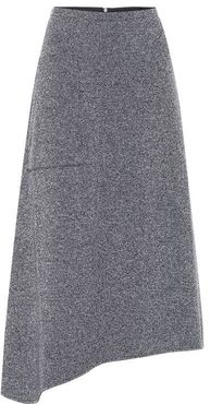 Asymmetric midi skirt