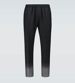 Gradient jacquard wool pants