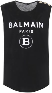 Logo cotton tank top