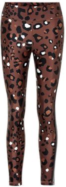 Leopard-print midi leggings