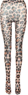 Leopard stretch-jersey leggings