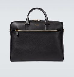 Grained leather briefcase