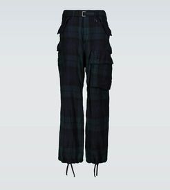 Check Shrivel wool cargo pants