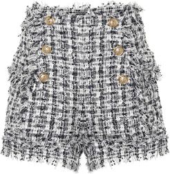 BouclÃ© tweed shorts