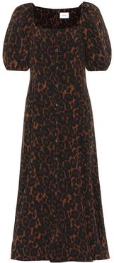 Mariona leopard-print silk dress