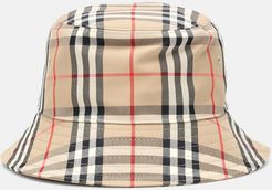 Vintage Check cotton bucket hat