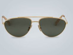 Double-bar metal sunglasses