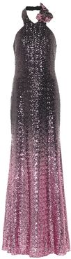 OmbrÃ© sequined gown