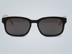 Rectangular sunglasses with acetate